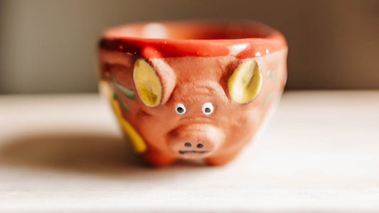Salcero Puerquito Salsa Clay Bowl/Latina Gifts/Candles in artisan bowl/soy wax candle/Mexico salcero/Handmade gift for women/Mexican Pottery